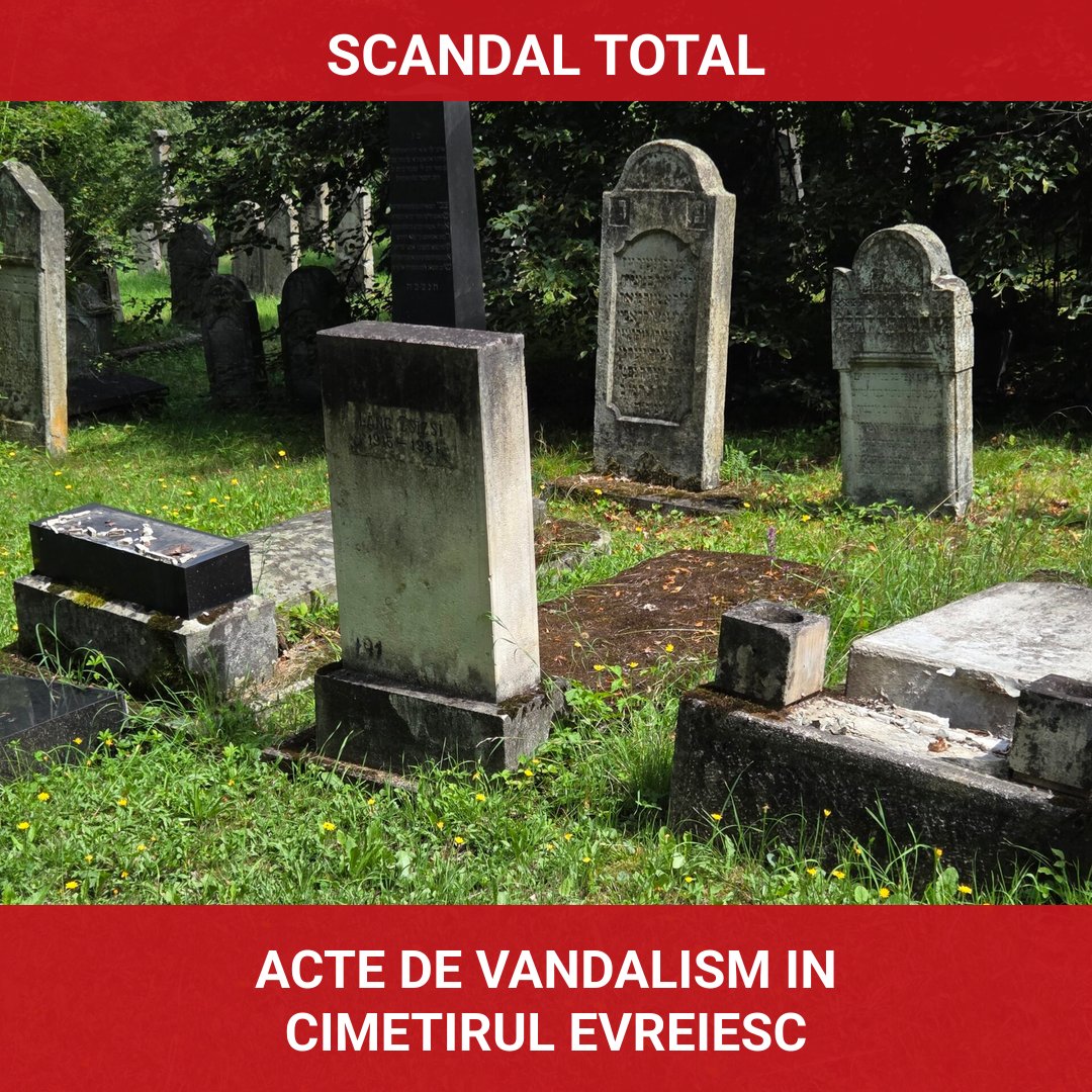 Actele de vandalism din cimitirul evreiesc de la Reghin, un incident îngrijorător pentru comunitatea evreiască