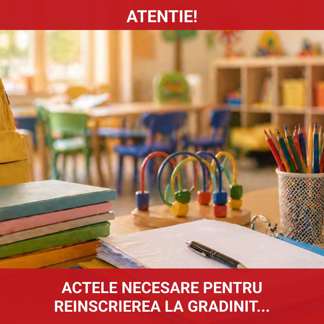 Actele necesare pentru reînscrierea la grădiniță în 2026: ghid complet pentru părinți