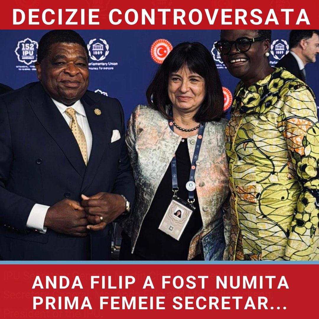 Anda Filip, prima femeie secretar general al Uniunii Interparlamentare, un moment istoric pentru România