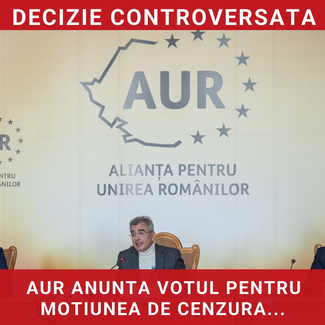 AUR își anunță intenția de a vota moțiunea de cenzură a PSD împotriva guvernului Bolojan