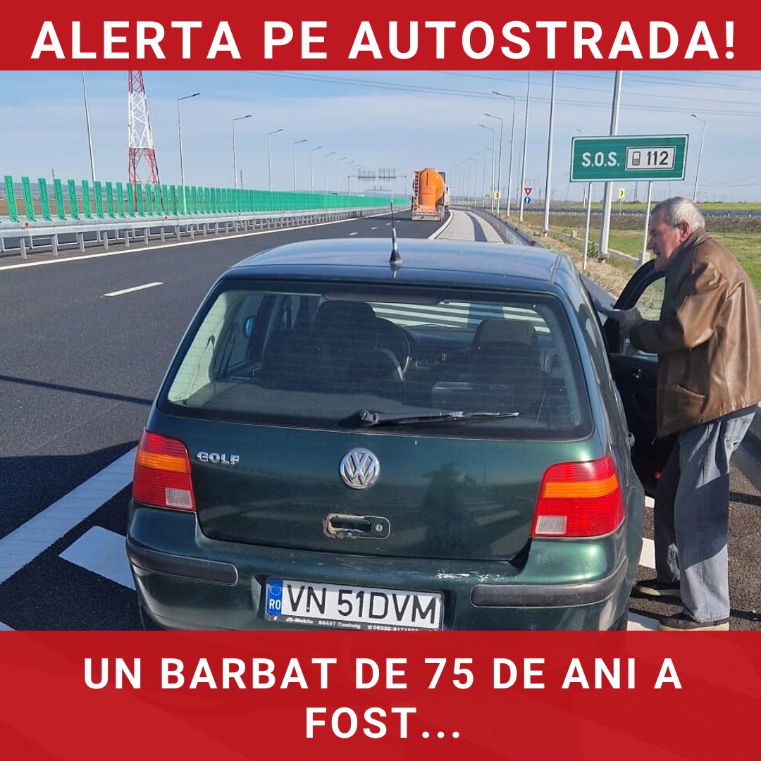 Bărbat de 75 de ani, prins conducând pe contrasens pe autostrada A7