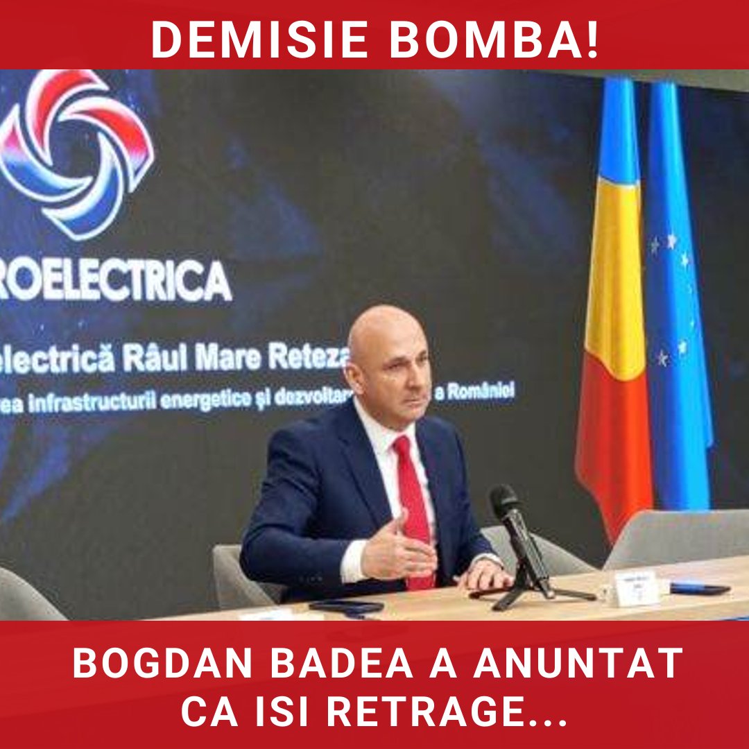 Bogdan Badea își retrage candidatura pentru conducerea Hidroelectrica din cauza intervențiilor politice