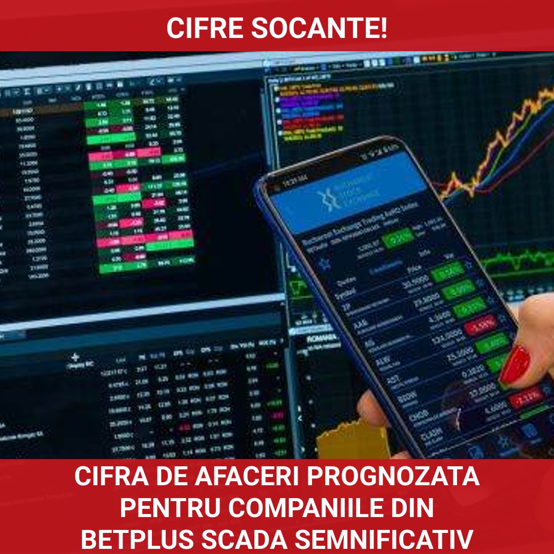 Cifra de afaceri prognozată pentru companiile din BETPlus scade semnificativ în 2026