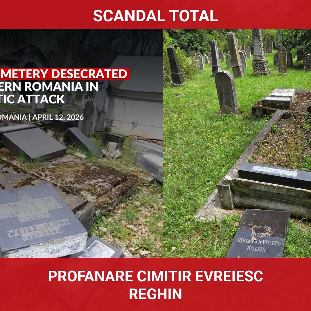 Cimitirul evreiesc din Reghin: Un nou incident de profanare stârnește îngrijorare în comunitate