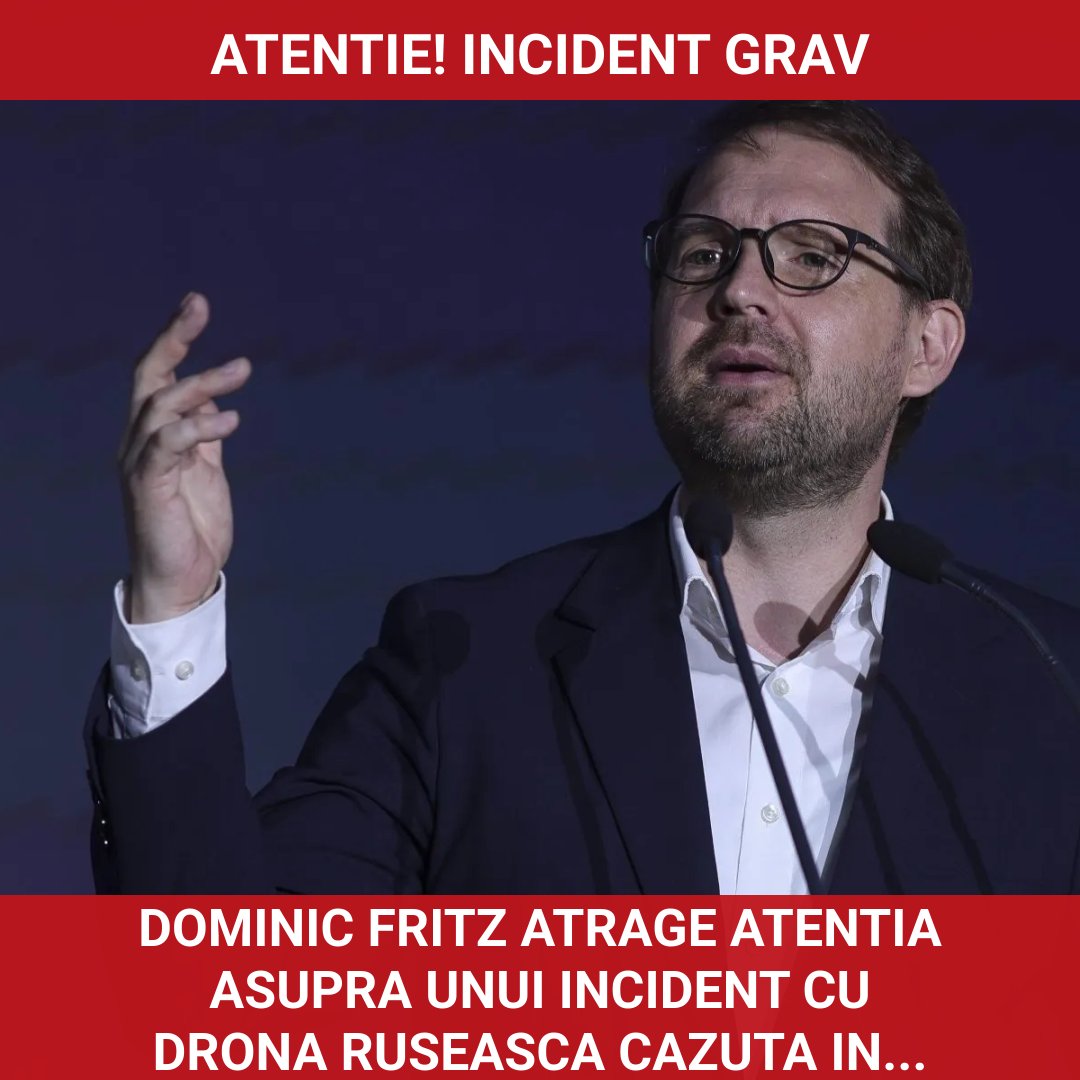 Dominic Fritz atrage atenția asupra incidentului cu drona rusească căzută în Galați