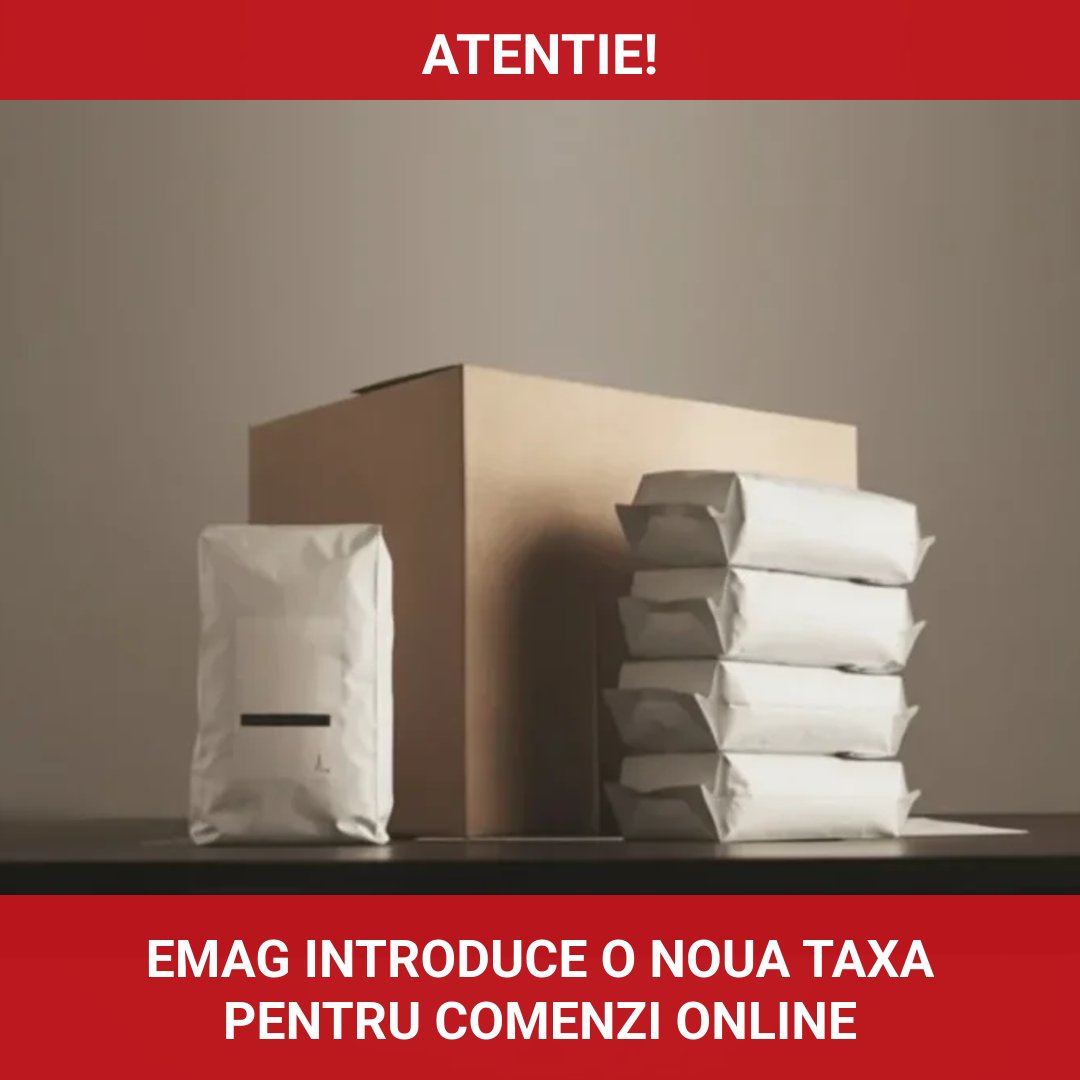 eMag impune o nouă taxă pentru comenzile online, afectând clienții din România
