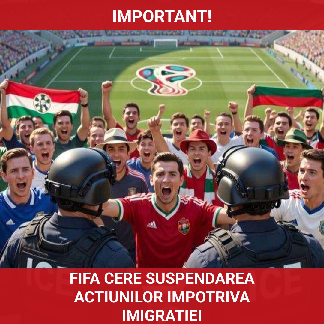 FIFA cere suspendarea acțiunilor împotriva imigrației în timpul Cupei Mondiale 2026