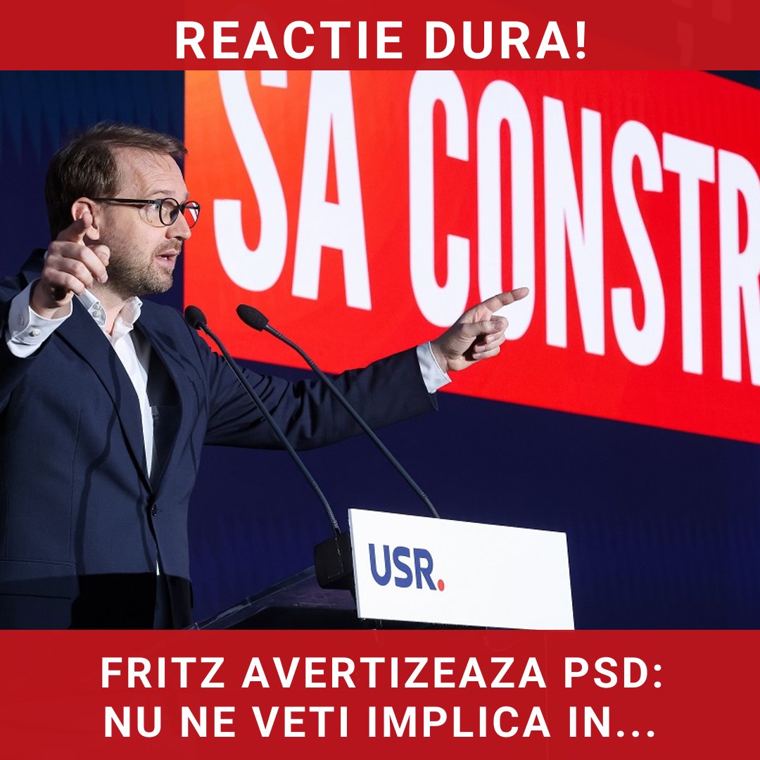 Fritz avertizează PSD: Nu ne veți implica în schemele voastre politice