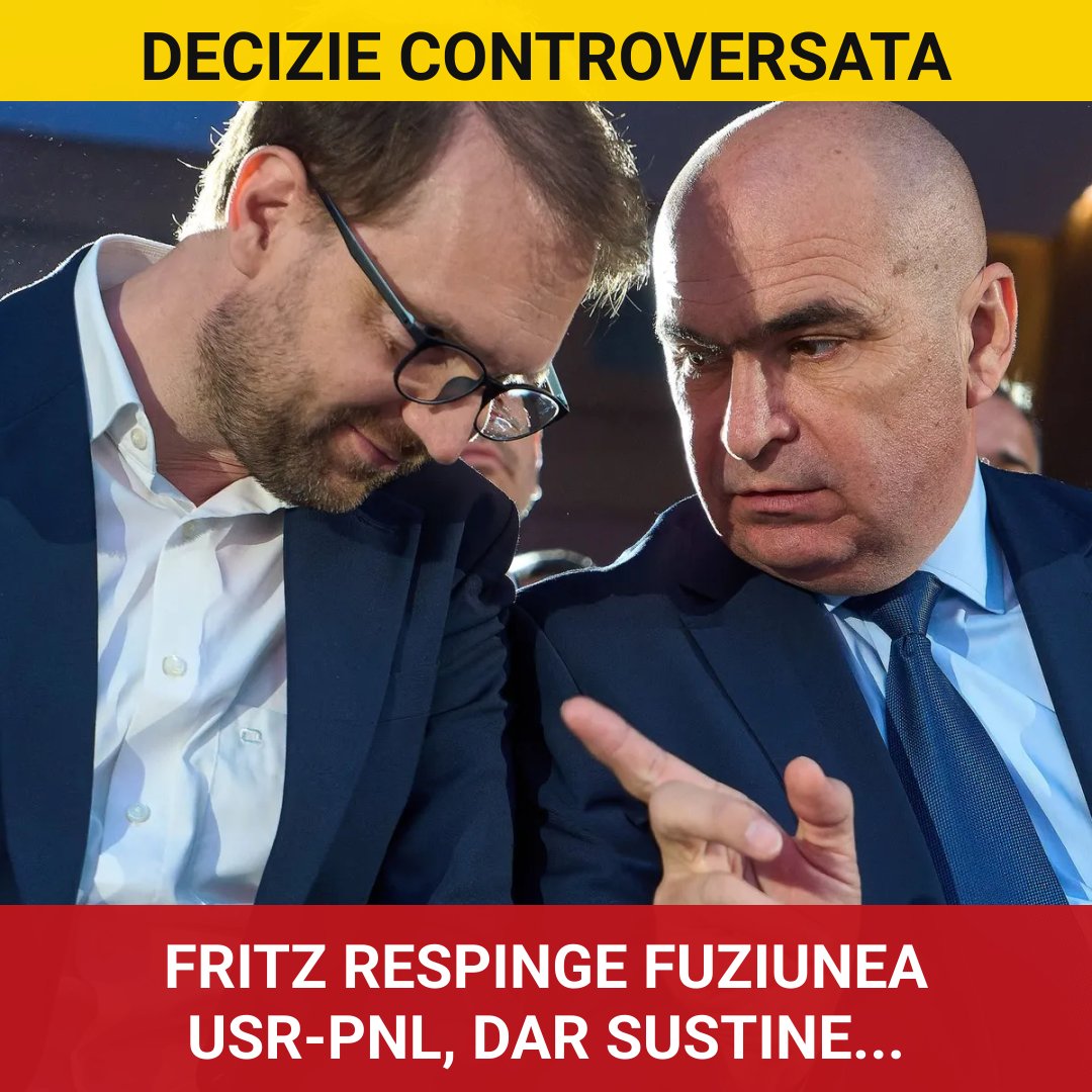 Fritz respinge fuziunea USR-PNL, dar susține colaborarea pentru alegerile din 2028