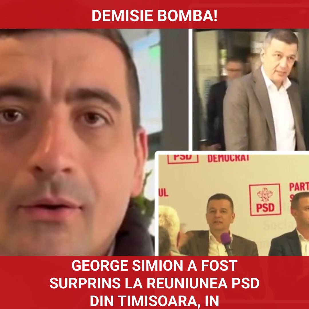 George Simion, surprins la reuniunea PSD din Timișoara, în contextul demiterii lui Ilie Bolojan
