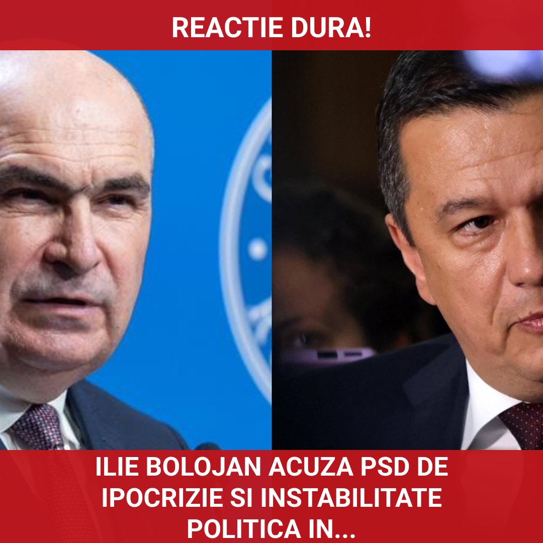 Ilie Bolojan acuză PSD de ipocrizie și instabilitate politică în coaliție