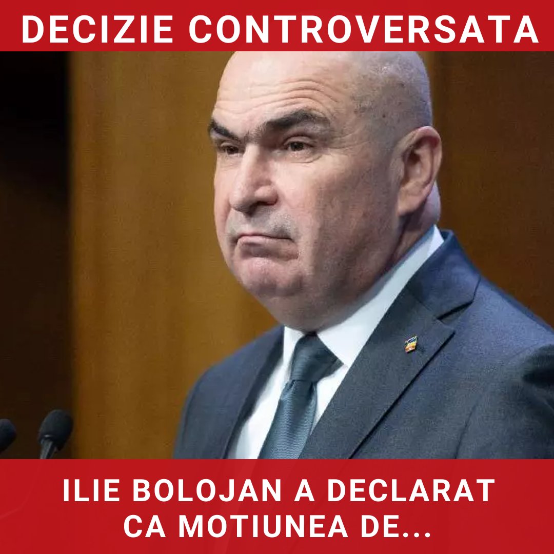 Ilie Bolojan: Moțiunea de cenzură este o acțiune care „stingea lumina” în România
