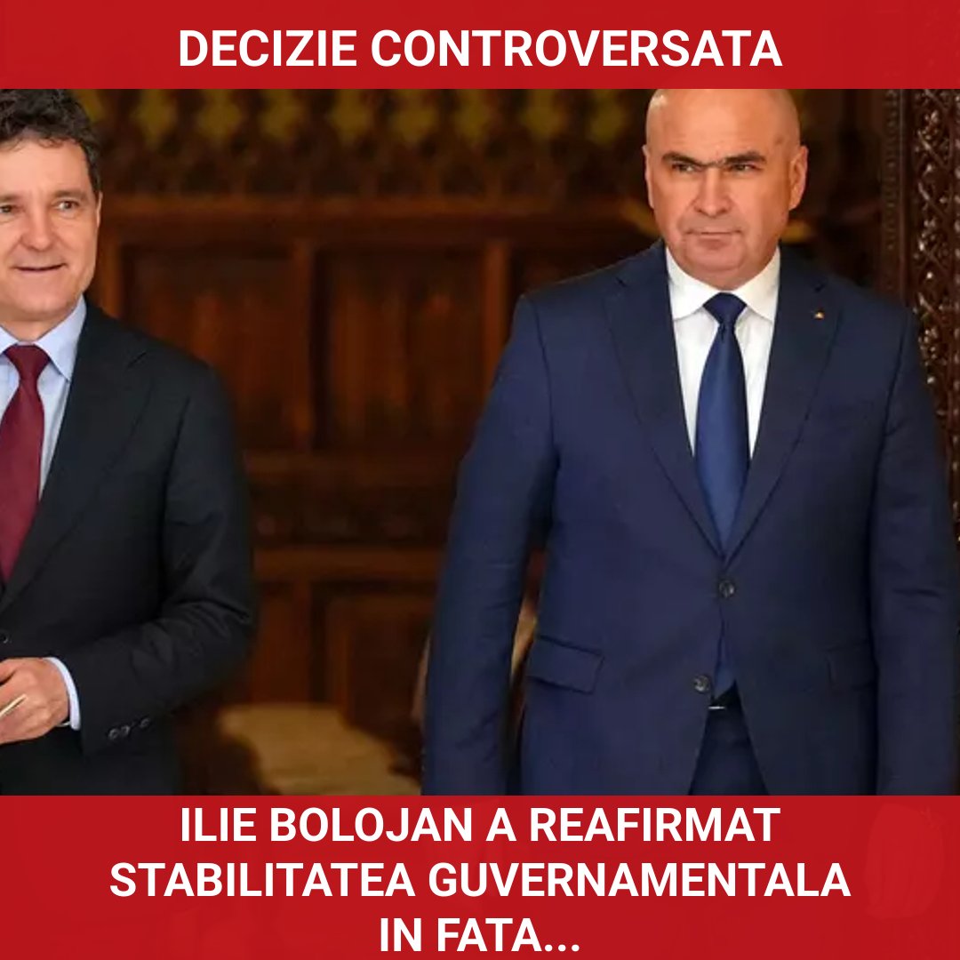 Ilie Bolojan reafirmă stabilitatea guvernamentală în fața crizei politice actuale