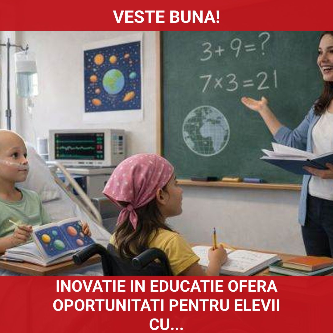 Inovație în educație: „Școala din spital” oferă oportunități pentru elevii cu probleme medicale