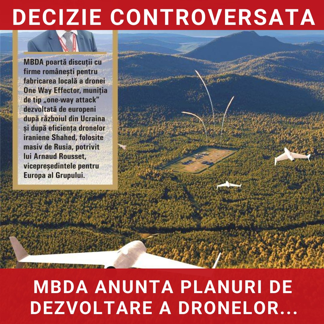 MBDA își propune să dezvolte drone de atac în România