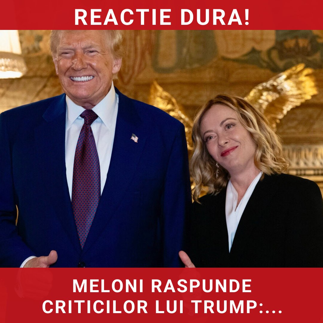 Meloni răspunde criticilor lui Trump: „Curajul este să-ți exprimi opinia, chiar și în dezacord