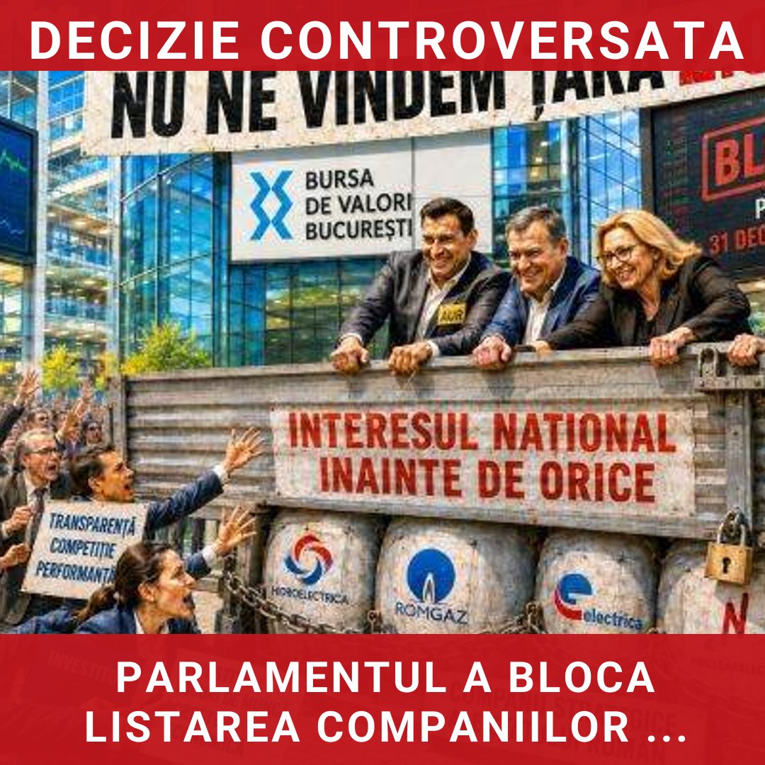 Parlamentul blochează listarea companiilor de stat până în 2027