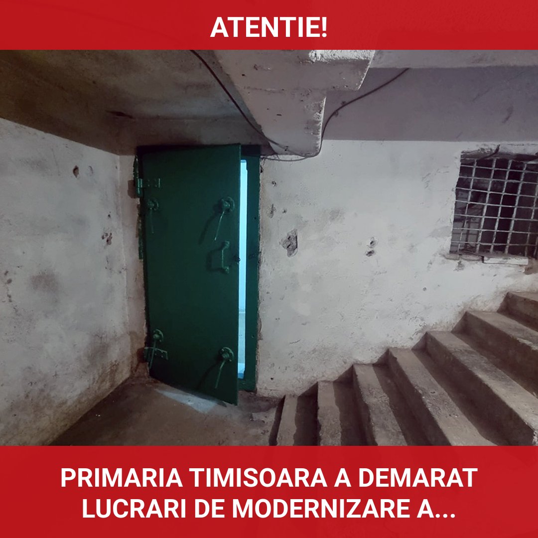Primăria Timișoara demarează lucrări de modernizare a adăposturilor de protecție civilă
