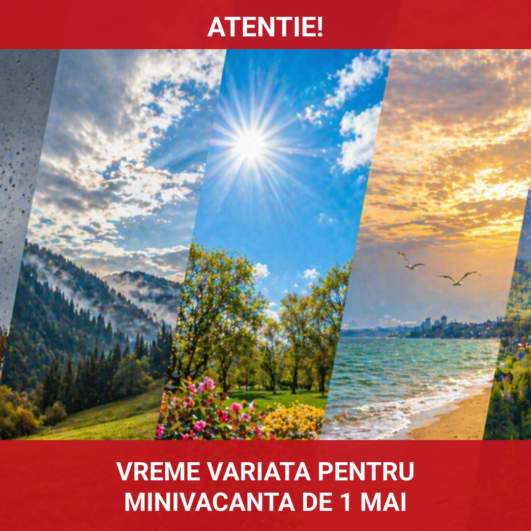 Prognoza meteo pentru minivacanța de 1 Mai 2026: Ce ne așteaptă în România