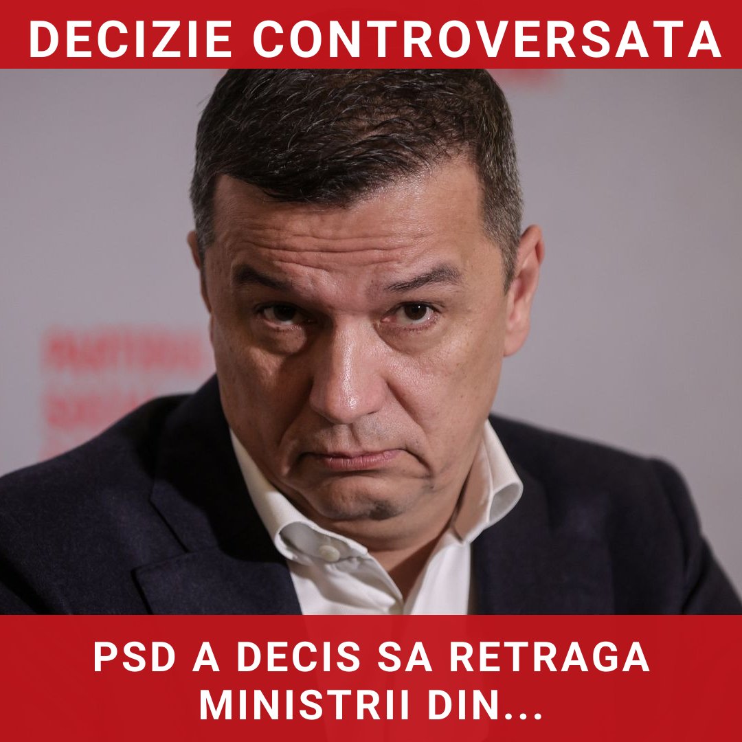 PSD își retrage miniștrii din Guvernul Bolojan, marcând o schimbare majoră în peisajul politic