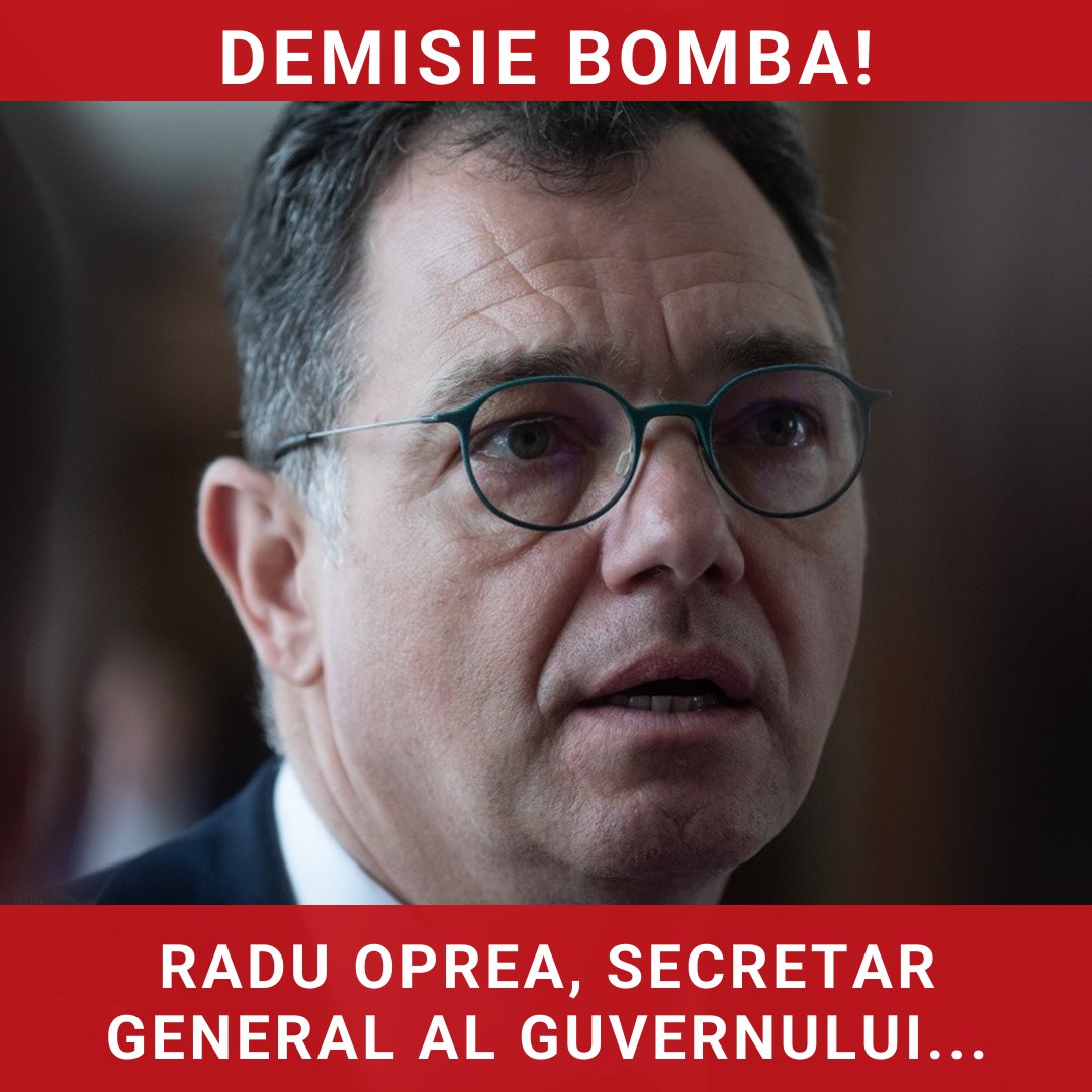 Radu Oprea, secretar general al Guvernului, își anunță demisia