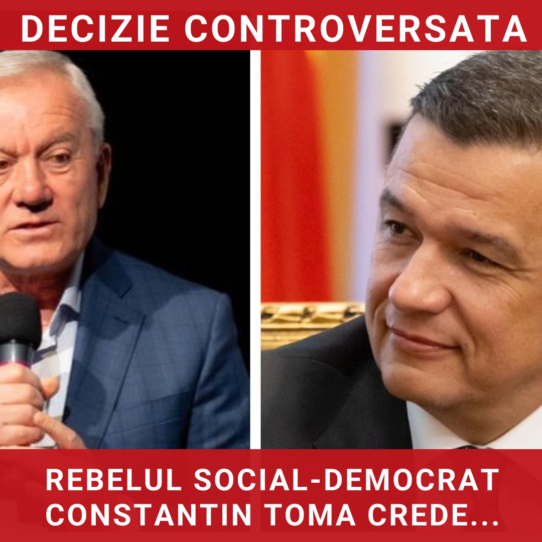 Rebelul social-democrat Constantin Toma e sigur că moțiunea va trece. ”În momentul ăsta, există o singură soluţie: un guvern PSD-AUR”