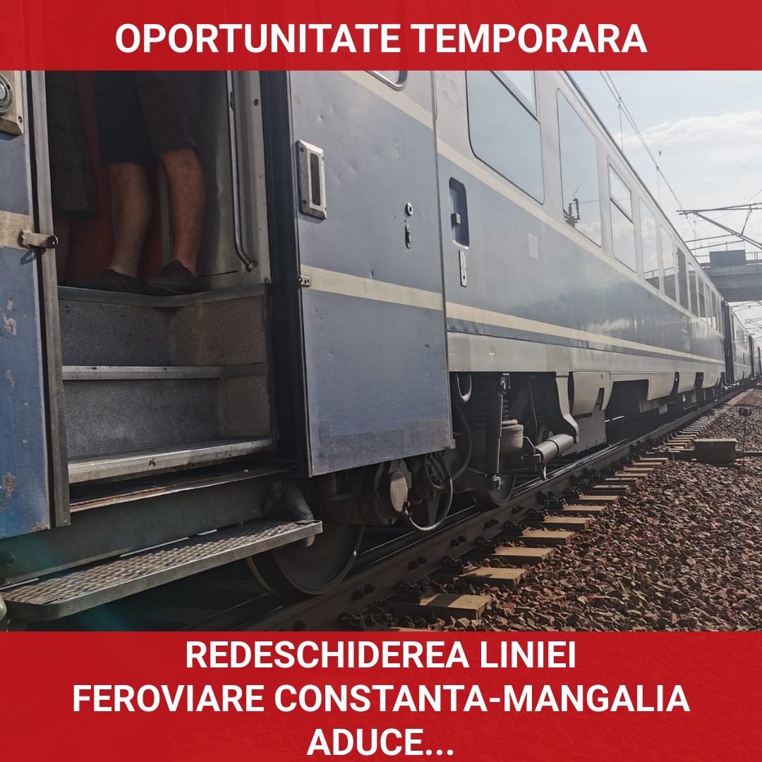 Redeschiderea liniei feroviare Constanța-Mangalia: oportunitate temporară pentru turiști