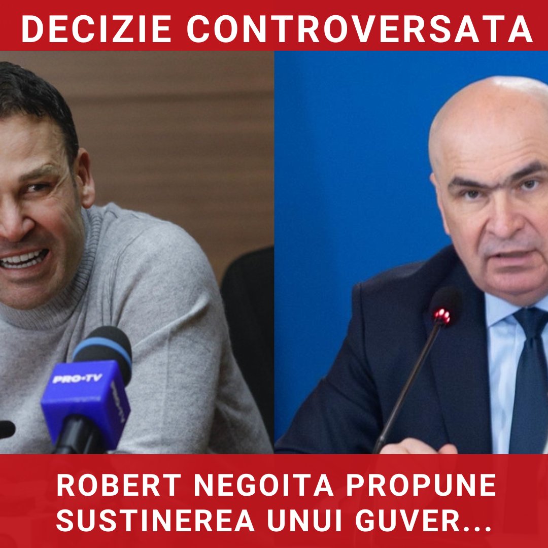 Robert Negoiță propune o schimbare radicală: susținerea unui guvern minoritar condus de Ilie Bolojan