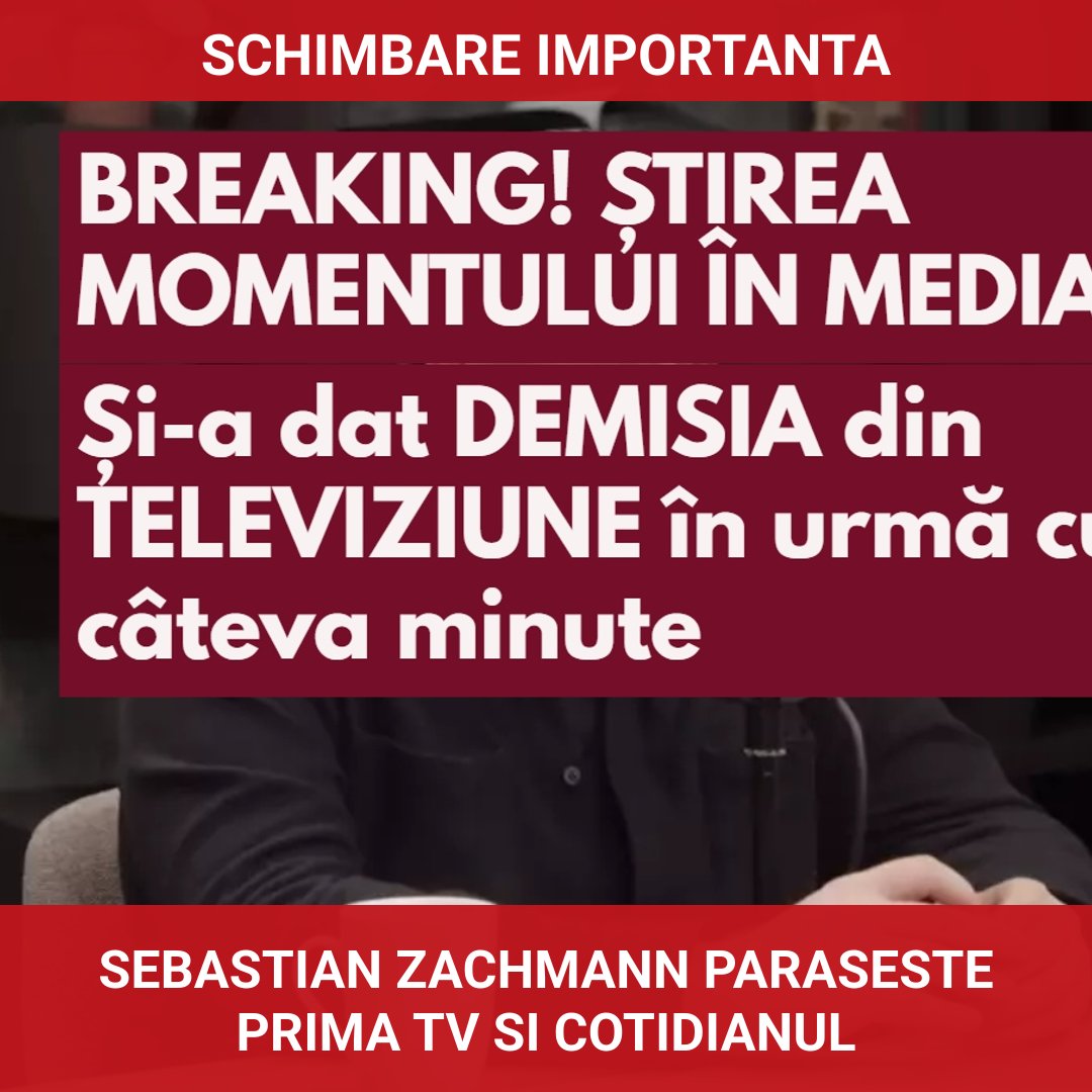Sebastian Zachmann părăsește Prima TV și Cotidianul: o schimbare importantă în peisajul jurnalistic românesc