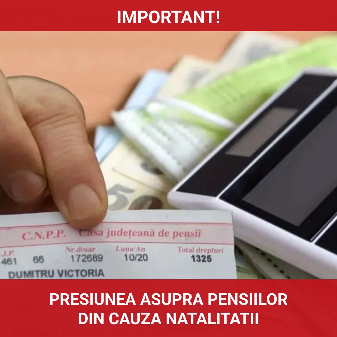 Sistemul public de pensii din România, sub presiune din cauza scăderii natalității