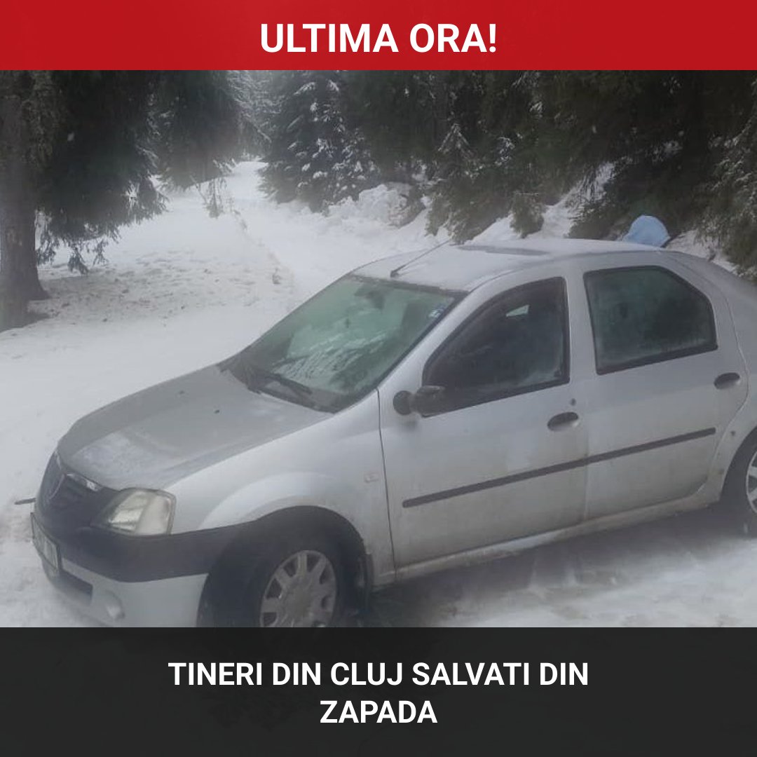 Tinerii din Cluj-Napoca, salvați din zăpadă după o eroare de navigație