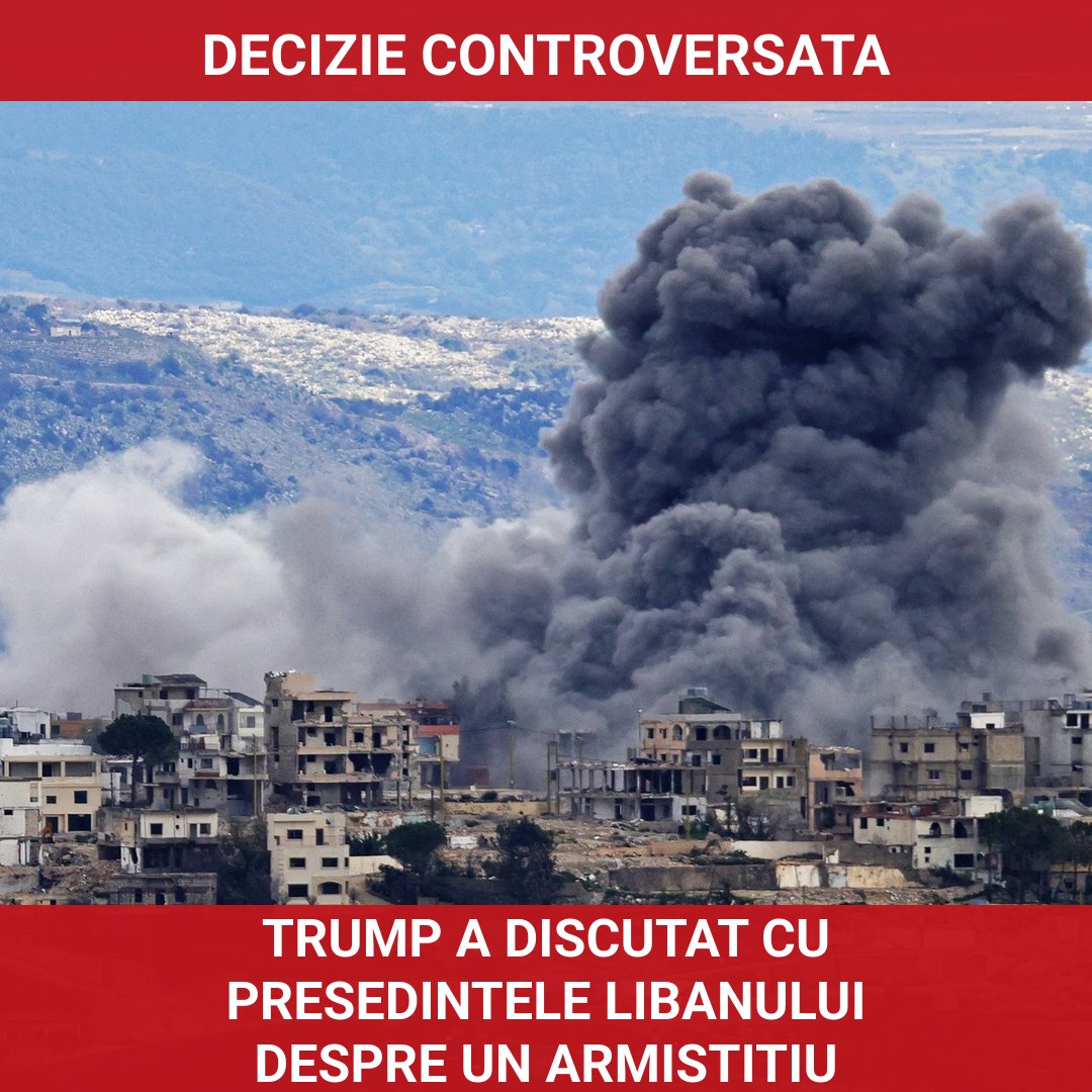 Trump discută cu președintele Libanului în contextul unui armistițiu iminent