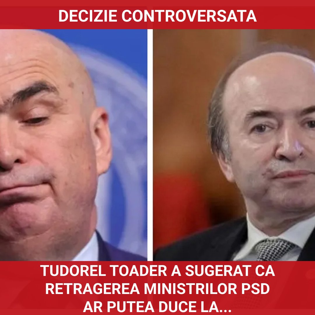 Tudorel Toader: Retragerea miniștrilor PSD ar putea duce la o nouă configurație guvernamentală