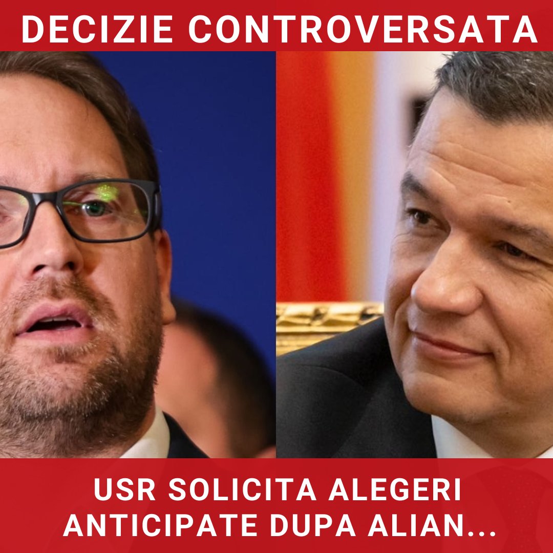 USR solicită alegeri anticipate în urma alianței PSD cu AUR: „Vom lupta până la capăt