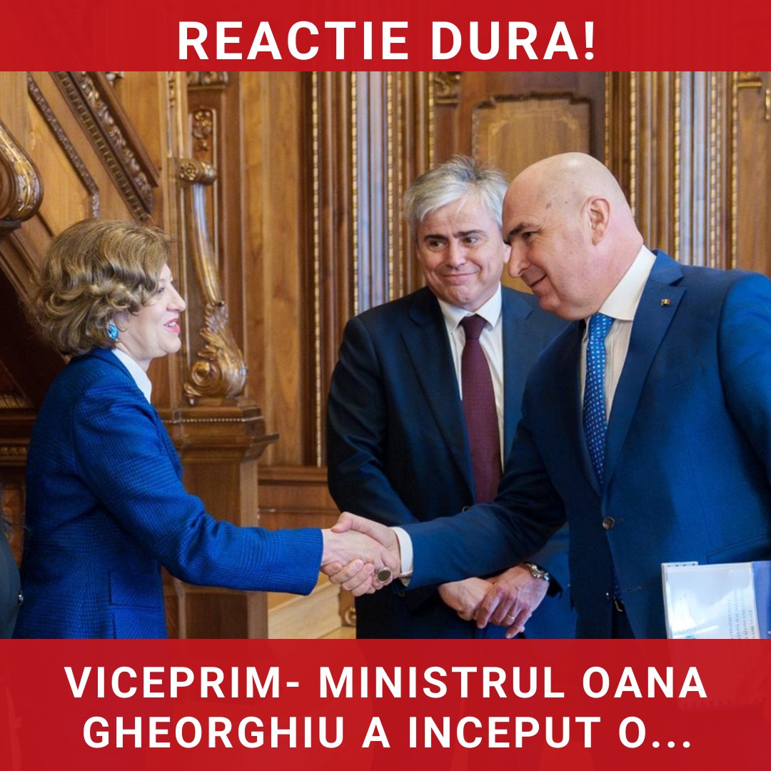 Vicepremierul Oana Gheorghiu îndeamnă parlamentarii să respingă moțiunea de cenzură, provocând reacții dure din partea PSD și AUR